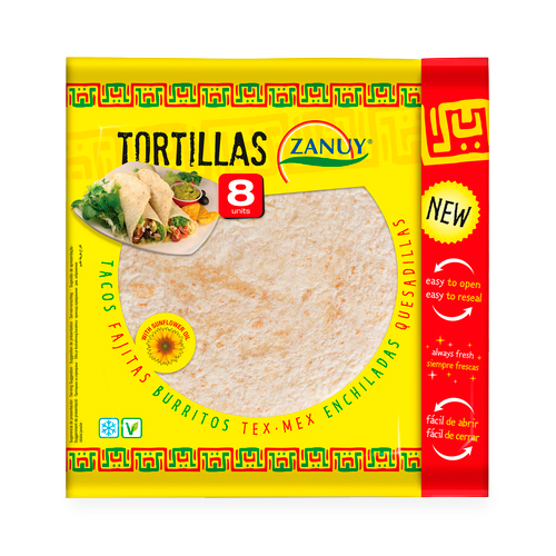 Tortilla de Trigo 8u Zanuy