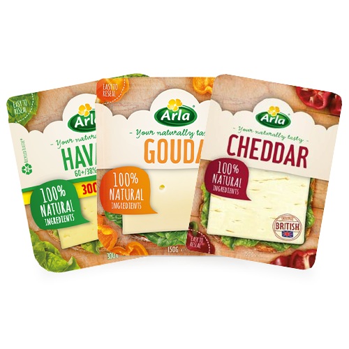 Pack 2+1 Regalo Arla (Havarti, Gouda, Cheddar)