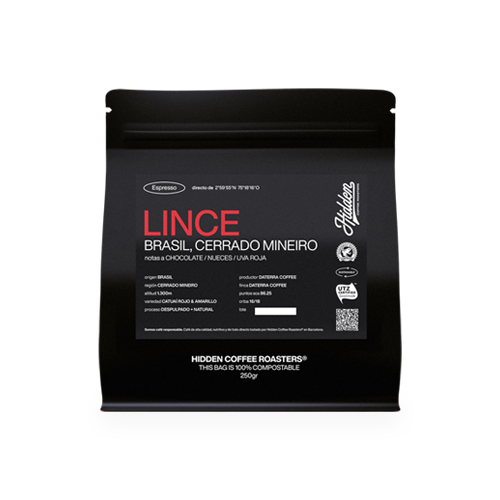 Café de Especialidad en Grano Lince (Brasil) 250g Hidden Coffee Roasters