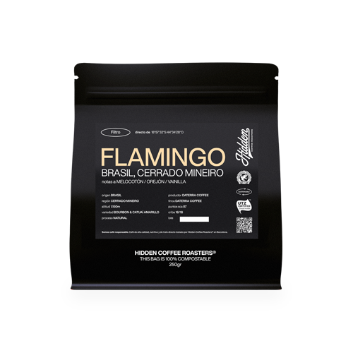 Café de Especialidad en Grano Flamingo (Brasil) 250g Hidden Coffee Roasters