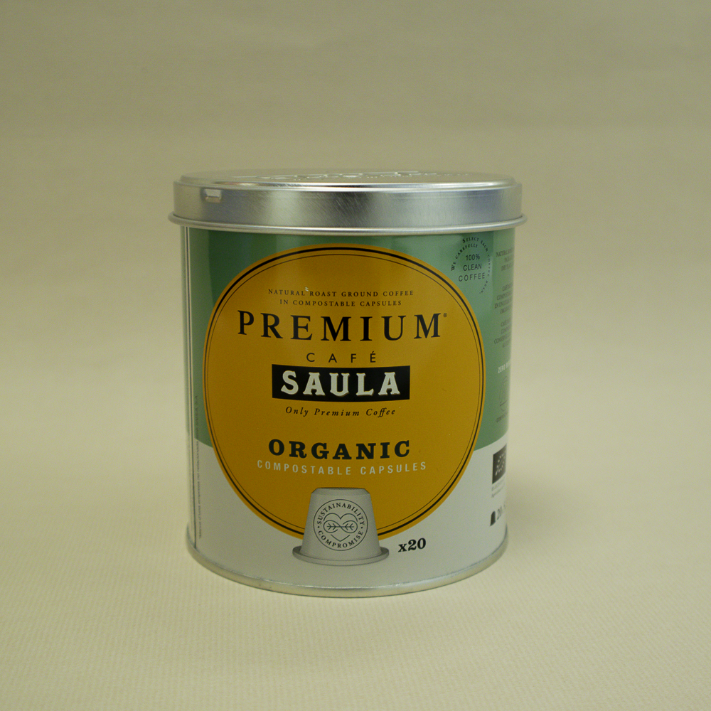 Café Cápsulas Premium Organic Bio Lata 20u Saula