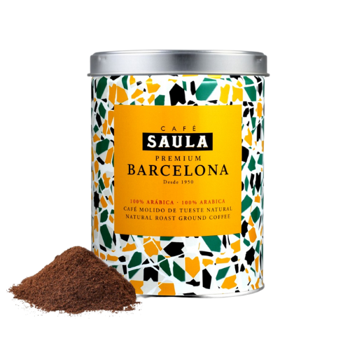 Café Molido Grande Espresso Premium Barcelona Lata 250g Saula