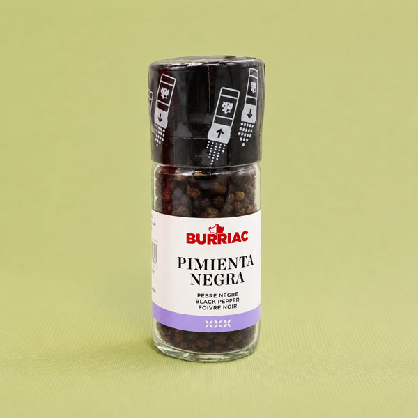 Espècias Molinillo Pimienta Negra Grano 45g Burriac