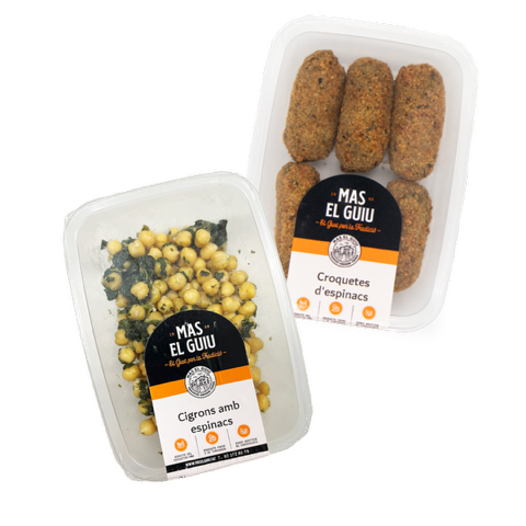 Menu Mas el Guiu (Garbanzos con Espinacas + Croquetas de Espinacas)