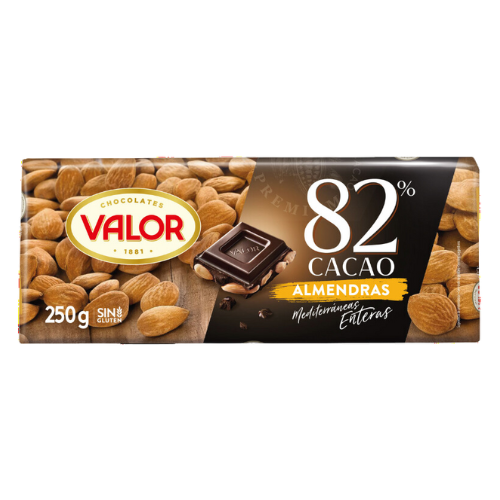 Xocolata Negra amb Ametlles 82% 250g Valor