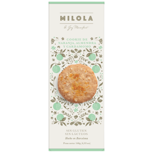 Cookies S/Gluten Taronja i Ametlla 140g Milola
