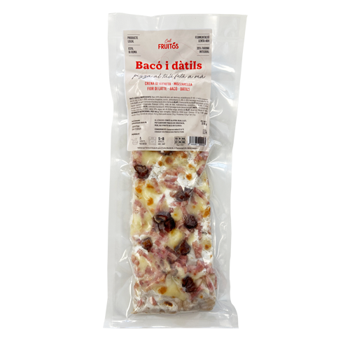 Pizza al Tall Bacó i Dàtils 330g Cal Fruitós