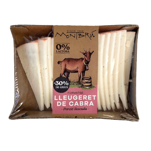 Formatge de Cabra Desnatat Lleugeret Porció Llescada 160g Montbrú