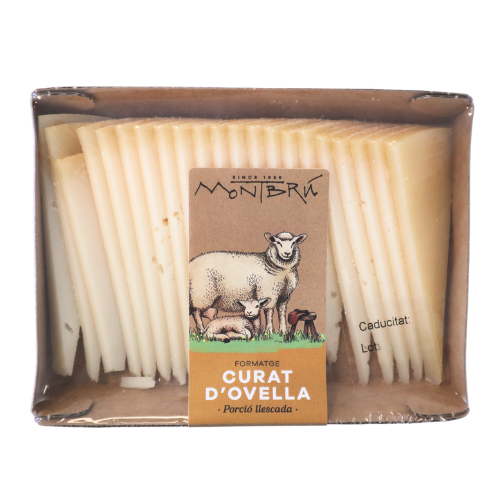 Formatge d\'Ovella Curat Llet Crua Porció Llescada 160g Montbrú