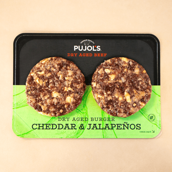 Vaca Vella Dry Aged Beef Burguer amb Cheddar i Jalapeño 2x150g Pujol\'s