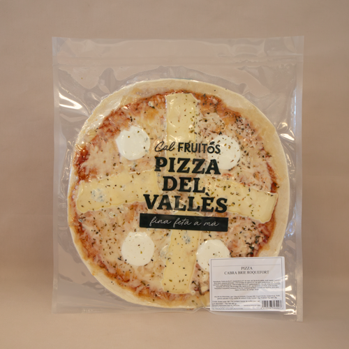 Pizza del Vallès Formatge de Cabra, Brie i Roquefort 480g Cal Fruitós