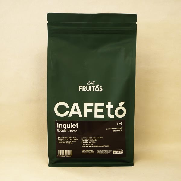 Cafè en Gra Especialitat Inquiet 1kg Cal Fruitós