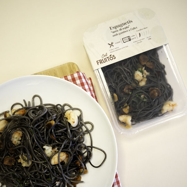 Espaguetis Neri con Gambas 250g Cal Fruitós