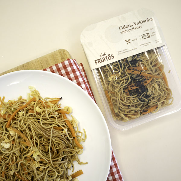 Fideus Yakisoba amb Pollastre 250g Cal Fruitós