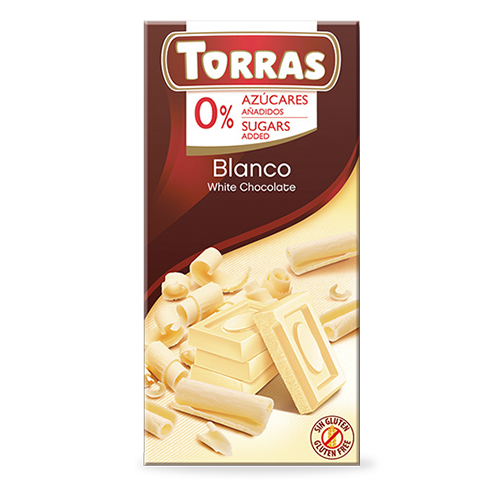 Xocolata Blanca s/sucres 75g Torras