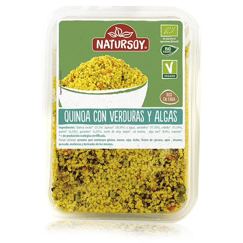 Quinoa amb Verdures i Algues Bio (300 g) Natusoy 