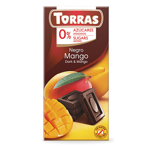 Xocolata Negre amb Mangos/sucres 75g de Torras