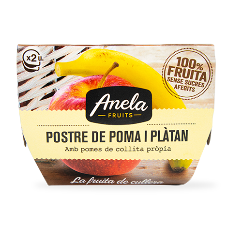 Postre Poma Plàtan Anela