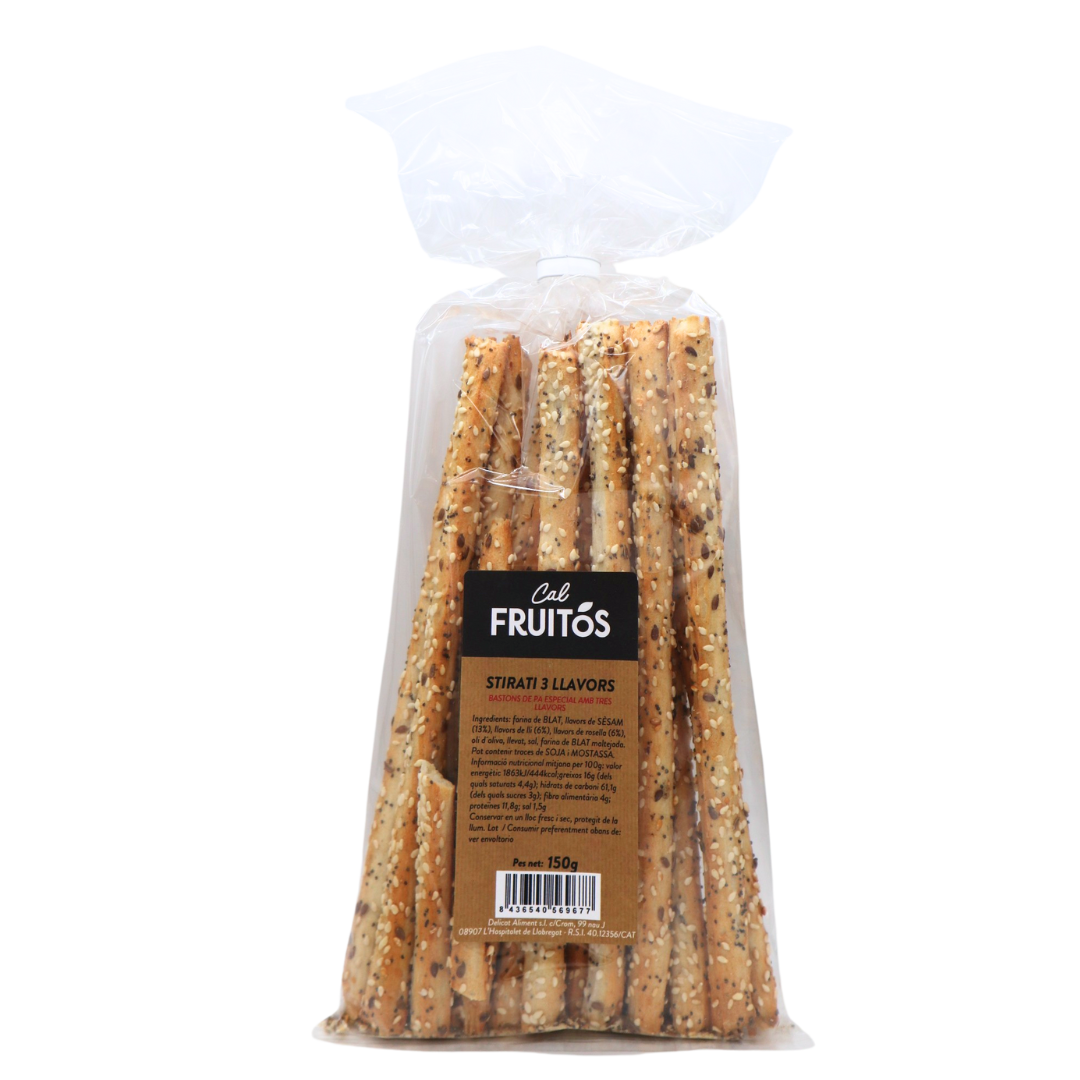 Bastons Tres Llavors Stirati (150 g) Cal Fruitós