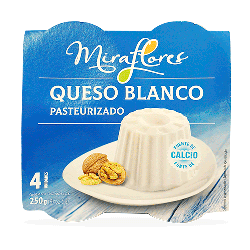 Queso Fresco de Burgos Natural Pack4 250g Miraflores