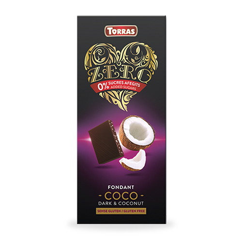 Xocolata Negra Zero de Coco (125 g) Torras