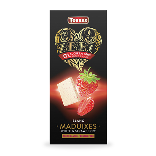 Xocolata Blanca Zero de Maduixa (125 g) Torras