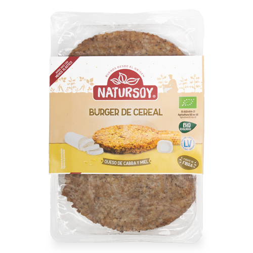 Hamburguesa de Ordi, Formatge i Mel Bio (2x100 g) Natursoy