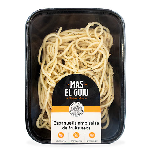 Espaguetis con salsa de frutos secos (250 g) Mas el Guiu 