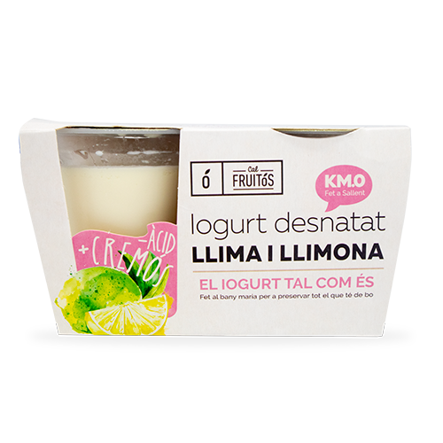 Yogur Desnatado de Lima y Limón (2x125 g) Cal Fruitós