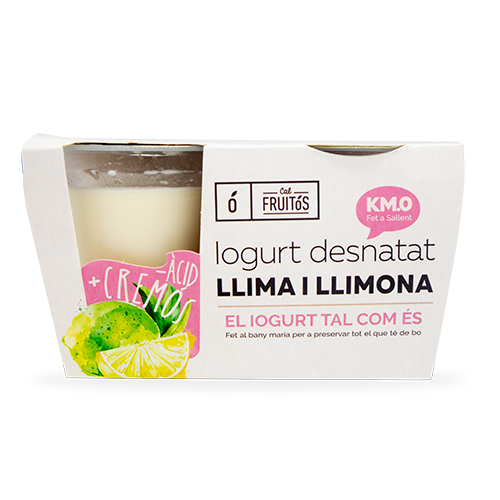 Iogurt Desnatat de Llima i Llimona (2x125 g) Cal Fruitós