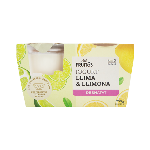Iogurt Desnatat de Llima i Llimona (2x125 g) Cal Fruitós