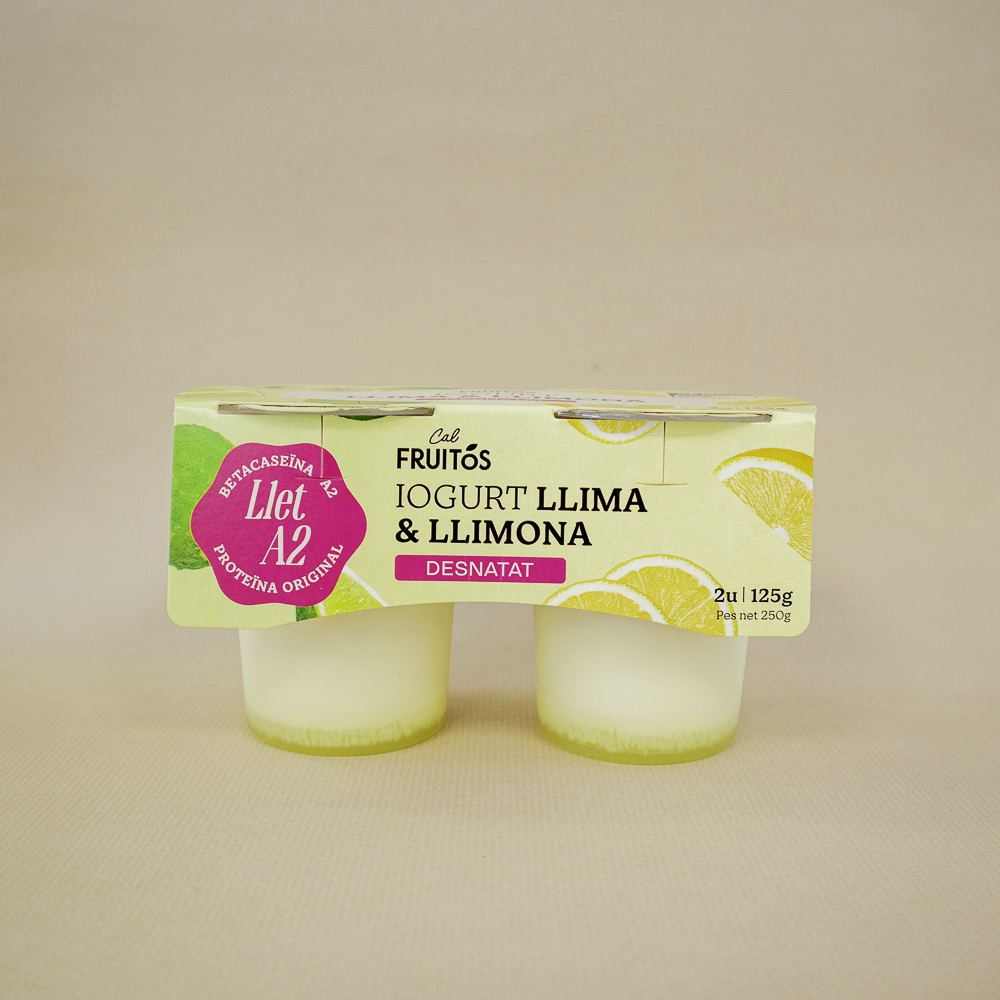Iogurt Desnatat de Llima i Llimona (2x125 g) Cal Fruitós