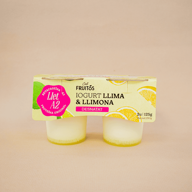 Yogur Desnatado de Lima y Limón (2x125 g) Cal Fruitós