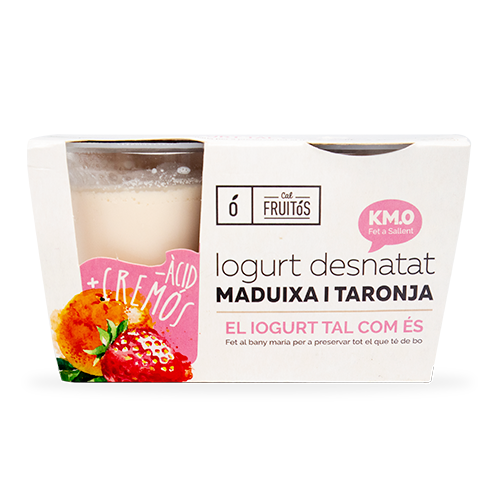 Iogurt Desnatat Maduixa i Taronja (2x125 g) Cal Fruitós