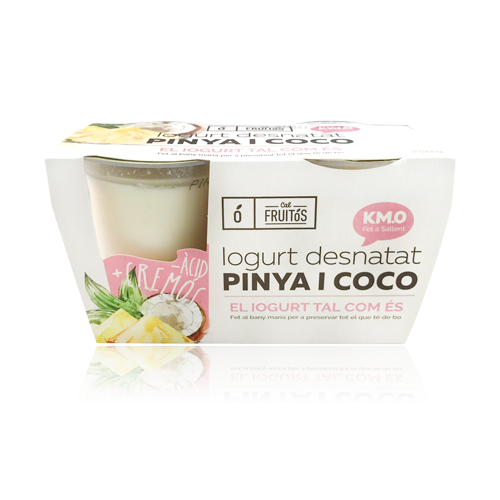 Yogur Desnatado de Piña y Coco (2x125 g) Cal Fruitós
