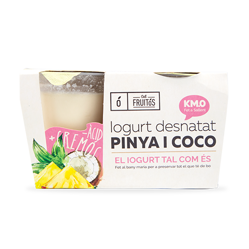 Yogur Desnatado de Piña y Coco (2x125 g) Cal Fruitós