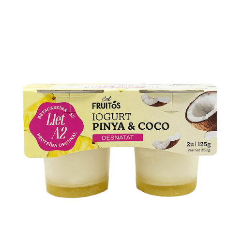 Iogurt Desnatat de Pinya i Coco (2x125 g) Cal Fruitós