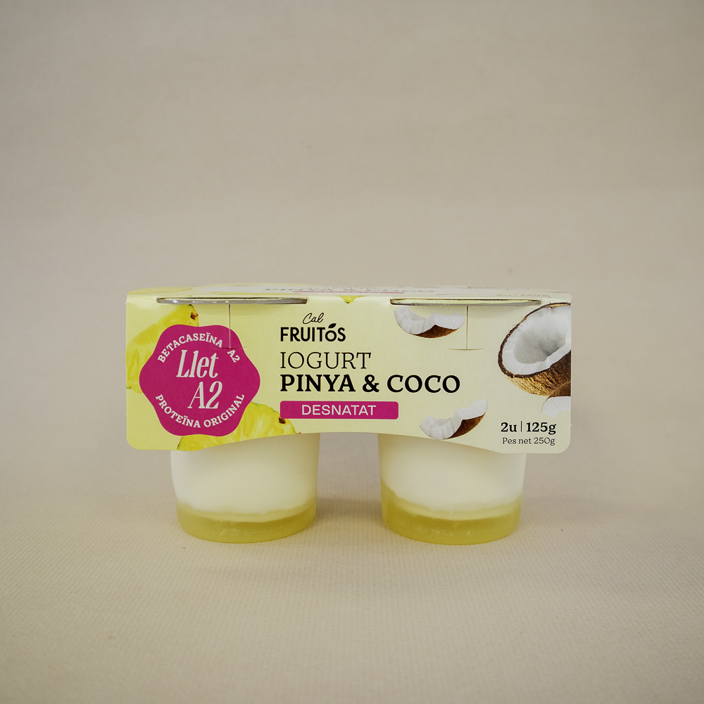 Iogurt Desnatat de Pinya i Coco (2x125 g) Cal Fruitós