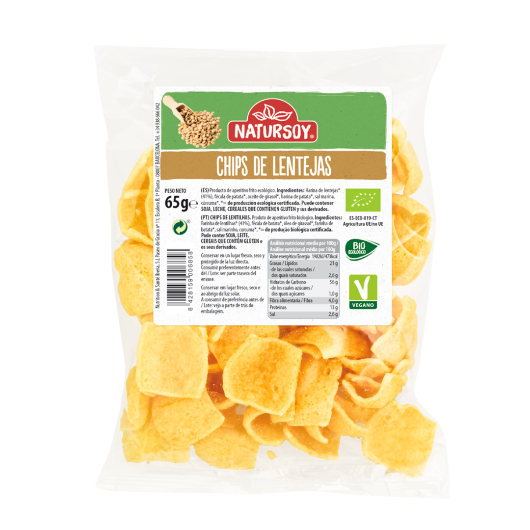 Xips Llenties (65 g) Natursoy