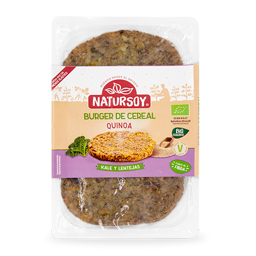 Hamburguesa de Kale, Llenties, Panses i Ametlles (2x100 g) Natursoy