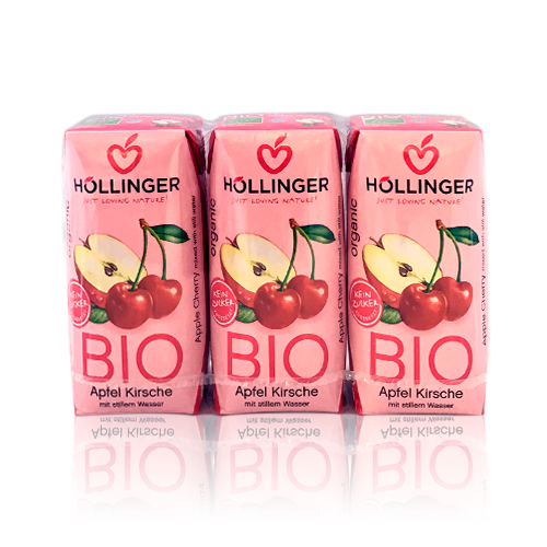 Suc de Poma i Cirera Bio (3x200 ml) Hollinger