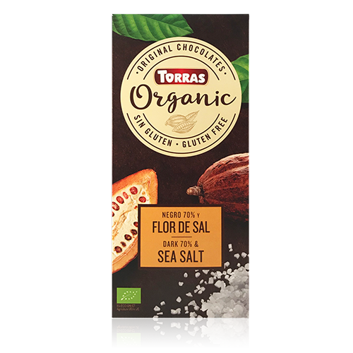 Chocolate Orgánico Negro 70% Flor de Sal (100 g) Torras