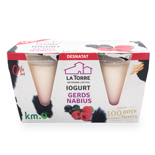 Yogur Desnatat de Frambuesa/Arándanos (2x125 g) La Torre