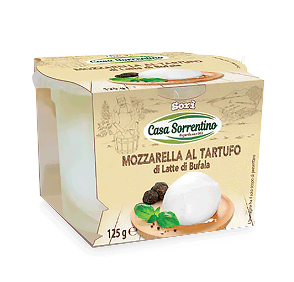 Mozzarella Di Búfala al Tartufo 125g Casa Sorrentino Sori