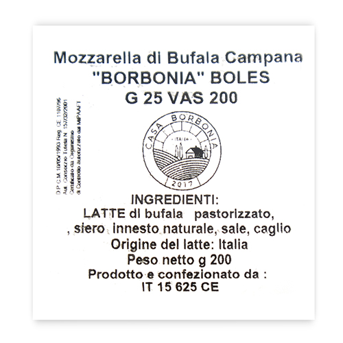 Mozzarella Búfala in Bola (200 g) Borbonia