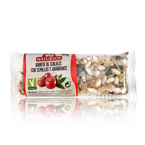 Barreta de Cereals amb Llavors i Nabius (40 g) Natursoy