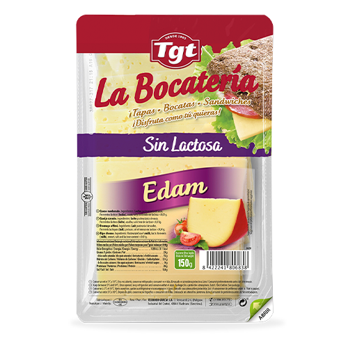 Queso sin lactosa Edam Lonchas (150 g) La Bocatería