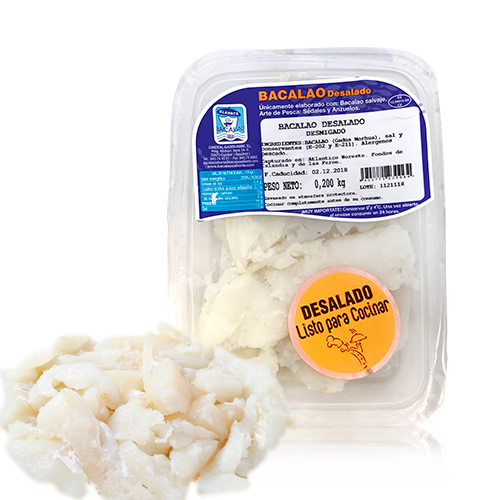 Bacallà Desalat Esqueixat (200 g) Alkorta