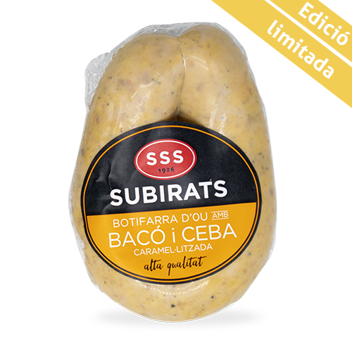 Botifarra d'ou amb ceba caramel·litzada i bacon (245 g) Subirats