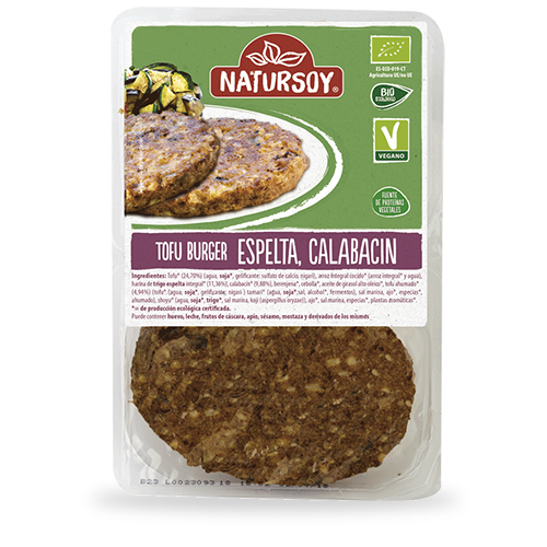 Hamburguesa de Tofu, Espelta i Carbassó (2x80 g) Natursoy